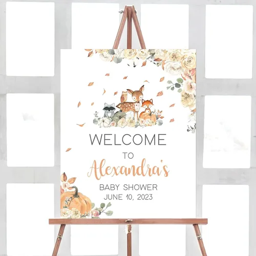 Vista 28 de Señal de bienvenida de animales para baby shower, letrero de baby shower de rey león)*