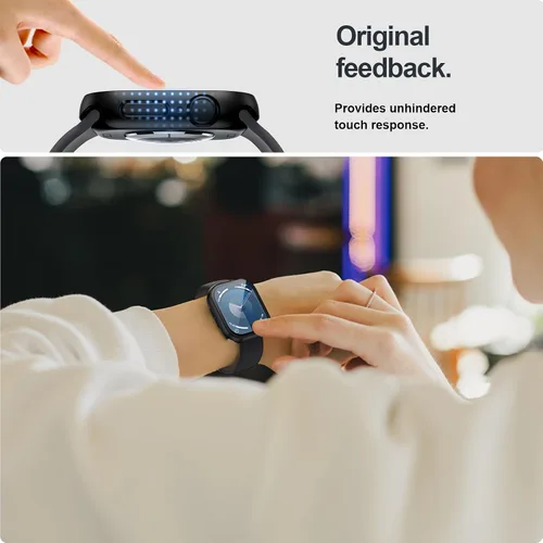 Vista 3 de Paquete de 6 fundas para Apple Watch Series 10 de 42mm con protector de pantalla de vidrio templado, JZK protector delgado con cobertura completa