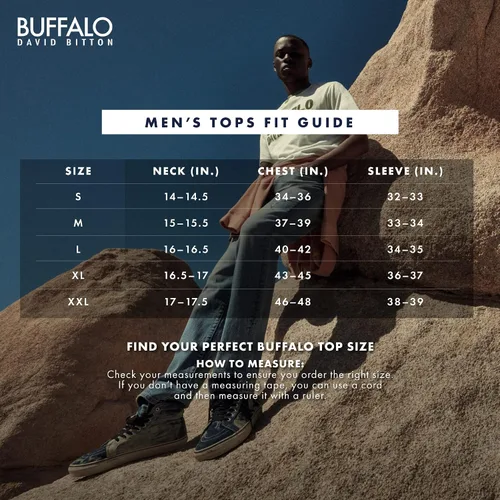 Vista 5 de Buffalo David Bitton Camisa de manga corta con botones para hombre
