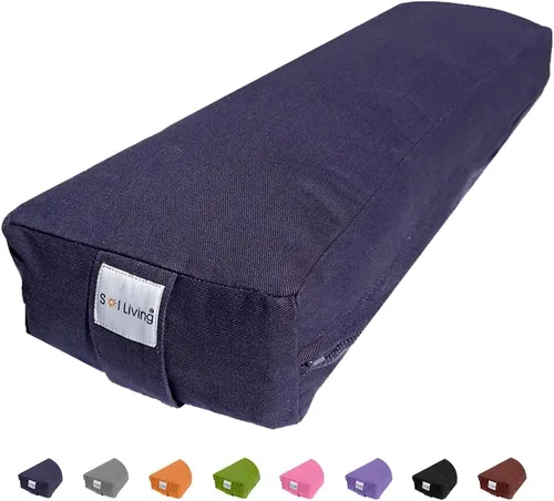Vista 44 de Sol Living Almohada de yoga rectangular para meditación, accesorios de meditación de algodón, almohada de meditación restaurativa de yoga, almohada