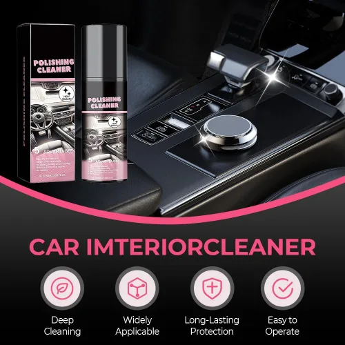Vista 3 de Limpiador de interiores de automóvil, limpiador de pulido para detalles de interiores, aerosol para detallado interior del automóvil, limpiadores
