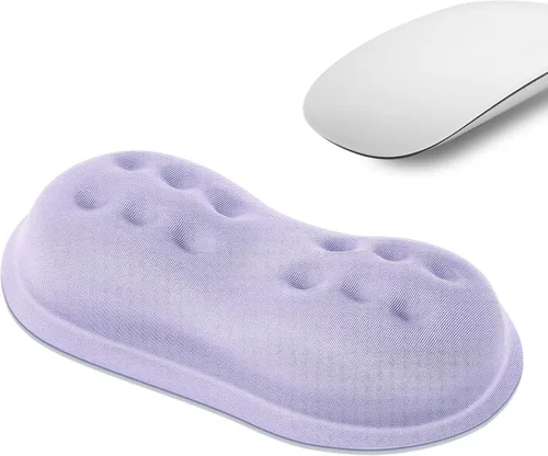 Vista 7 de VANKEY Reposamuñecas para ratón, almohadilla de escritorio para ratón, cómodo soporte de muñeca para ratón de computadora, reposamuñecas ergonómico