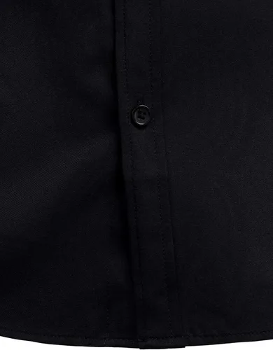 Vista 5 de ZEROYAA Mens Hipster Solid Slim Fit Long Sleeve Mandarin Collar Dress Shirts