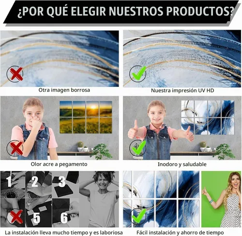 Vista 3 de YPY Paneles Insonorizantes para Paredes: Paneles Acústicos Paquete de 8, 48"x32", Almohadillas Insonorizantes Decorativas, Absorción de Ruido