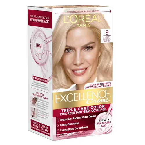 Vista 35 de L'Oreal Paris Excellence Crème Tinte Permanente para el Cabello, Color de Cabello de Triple Cuidado con Complejo Pro-Keratina para una Cobertura