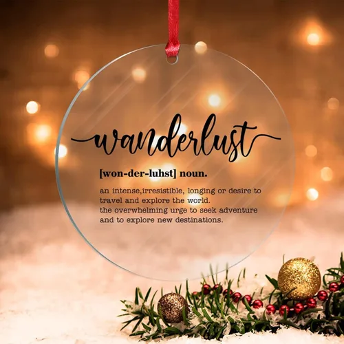 Vista 12 de Home Noun Definition Regalo de vacaciones Adorno acrílico para árbol de Navidad Definición divertida Adornos colgantes para árbol de Navidad Hogar