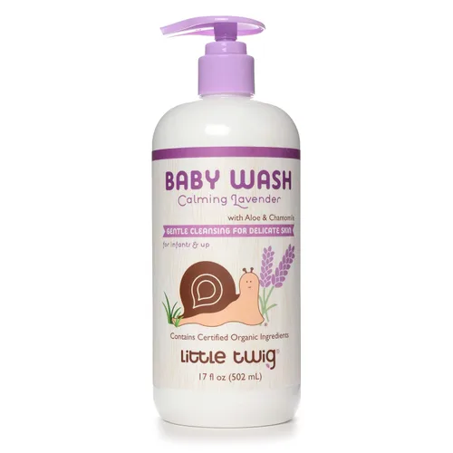 Vista 10 de Little Twig Jabón para bebés 2 en 1, gel de baño hipoalergénico con ingredientes orgánicos, productos esenciales para el baño del bebé, granada