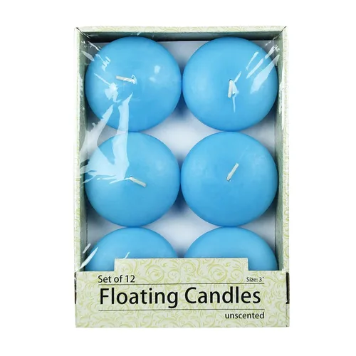 Vista 2 de Zest Candle Velas flotantes azul claro de 3 pulgadas