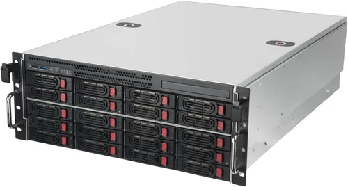 Vista 21 de Silverstone Technology RM23-502-MINI, 2U Dual 5.25" Drive Bay Micro-ATX chasis de servidor industrial para montaje en rack con interfaz USB 3.1
