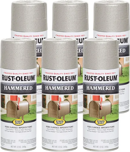 Vista 34 de Rust-Oleum 7215830 – Pintura en aerosol con efecto martillado para prevención del óxido, 12 oz (340 g), color negro