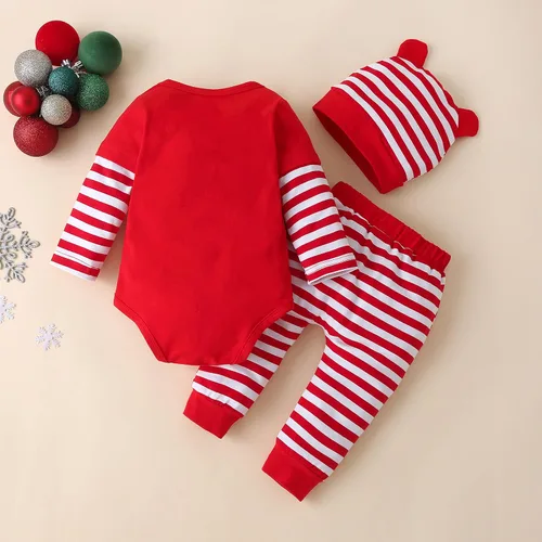 Vista 3 de VINUOKER Ropa de Navidad para bebé, conjuntos de ropa de Navidad para Año Nuevo, 3 piezas, conjuntos de ropa infantil