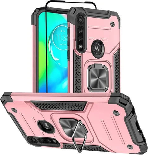 Vista 14 de HNHYGETE Funda para Moto G Power 5G 2024 con protector de pantalla: [grado militar de 20 pies a prueba de caídas] Funda protectora a prueba