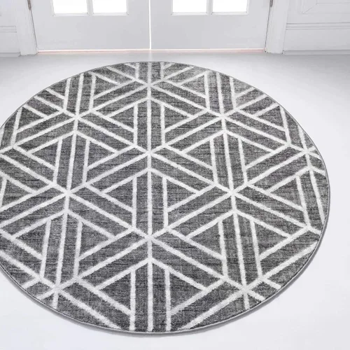 Vista 20 de Unique Loom Matrix Trellis Collection - Alfombra de área, diseño (2 pies x 6 pies 1 pulgada, color azul/marfil)