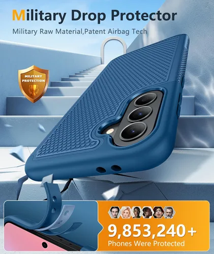 Vista 698 de FNTCASE Funda para iPhone 17 Pro: Fundas delgadas translúcidas de color azul claro compatibles con MagSafe, protección completa de la cámara