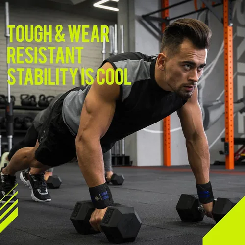 Vista 4 de Wrist Wraps for Powerlifting & Weightlifting - Adjustable 18" Straps with Thumb Loops Heavy Duty Wrist Support for Deadlift, Bench Press, Squats