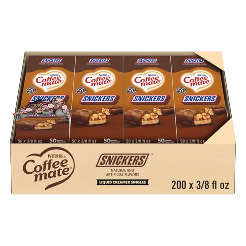 Vista 22 de Nestle Coffee mate Crema para café de sabor French Vanilla, crema líquida en envase individual, sin lácteos, sin refrigeración, 0.375 fl oz