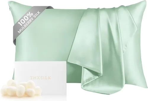 Vista 33 de THXSILK Funda de almohada 100% seda de morera para la salud del cabello y la piel, funda de almohada suave y lisa con cremallera oculta, ambos lados