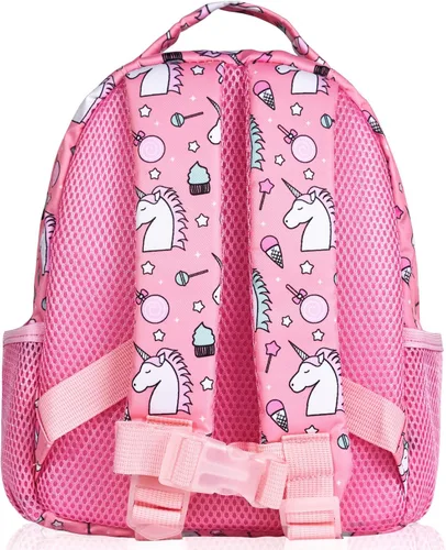 Vista 2 de LESNIC Mochila A1 unicornio para niños, certificado CPC, Rosado, Mochilas infantiles