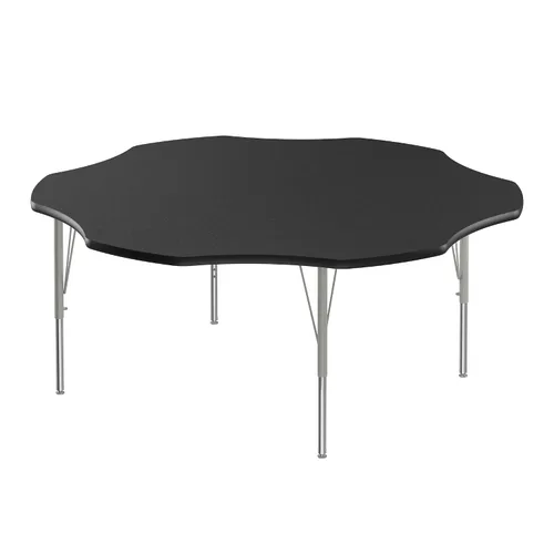Vista 55 de Correll - Mesa rectangular de actividades para el aula de 24 x 36 pulgadas, altura ajustable (19-29 pulgadas), granito negro, parte superior