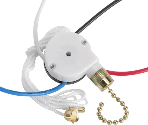 Vista 12 de Zing Ear ZE-208S - Interruptor de ventilador de 3 velocidades y 4 cables, control de velocidad de cadena de tracción para ventiladores de techo 2