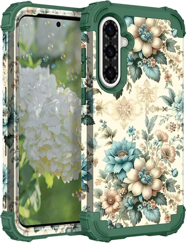 Vista 56 de Hocase Funda para Galaxy A37 5G, protección resistente a prueba de golpes, parachoques de goma de silicona suave+funda protectora híbrida