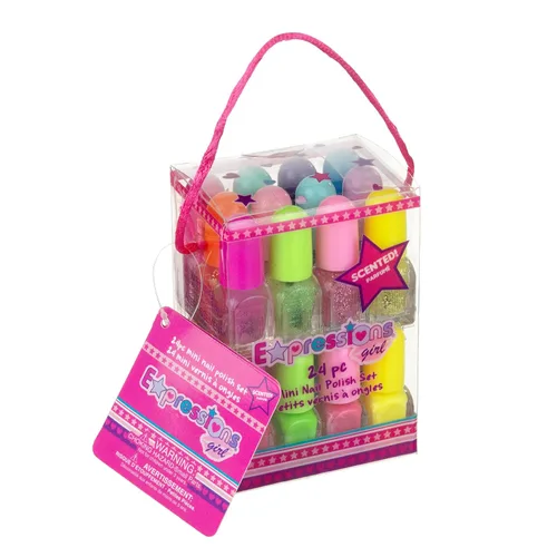 Vista 7 de Paquete económico de 24 esmaltes de uñas perfumados, tonos brillantes y brillantes, colores seguros Non-Toxic Water-Based Manicure & Pedicure Kit