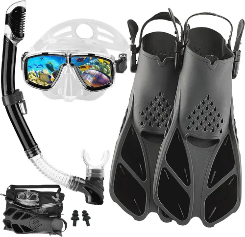Vista 18 de Snorkeling Gear for Adults with Bag Anti-Fog Snorkel Sets for Travel