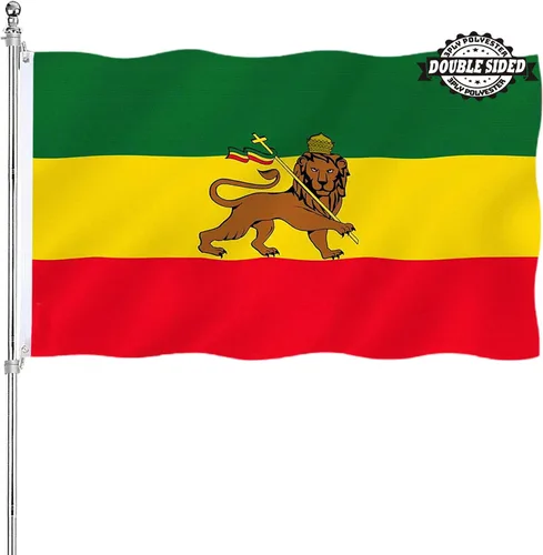 Vista 16 de Bandera albanesa de Albania 3x5 doble cara para exteriores, banderas nacionales del país de alta resistencia de 3 capas de poliéster con 2 ojales