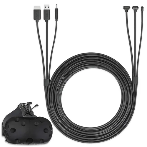 Vista 7 de Skywin 3 en 1 Ronda VR Mochila Cable - 1 Metro/3.2 Pies - Negro