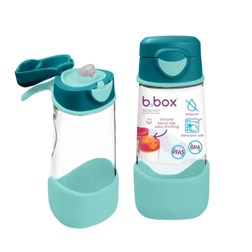 Vista 17 de b.box Sport Spout Kids - Botella de agua para la escuela, botella de agua Azul (Blue Slate)