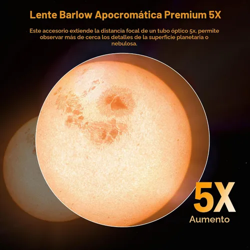 Vista 2 de Astromania Lente Barlow Premium 5X 1.25inch 4-Elements TeleXtender