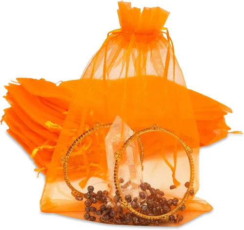 Vista 13 de TheDisplayGuys - Paquete de 48 bolsas de regalo de organza transparente negra de 2 x 2-3/4 pulgadas con cordón, bolsas de regalo para joyas, bolsas