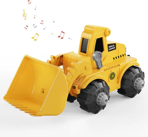 Vista 7 de Excavadora motorizada de juguete para niños de 3 4 5 6 7 8 años
