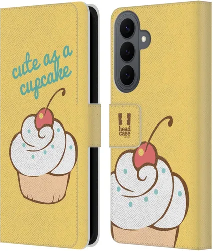 Vista 296 de Head Case Designs Assortment Cupcakes Happiness Leather Wallet Case Compatible with Samsung Galaxy A07 4G Surtido