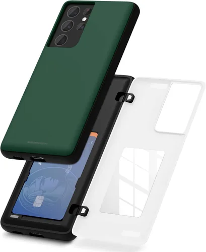 Vista 22 de GOOSPERY Funda tipo cartera para Samsung Galaxy S22 Ultra, [tarjetero] parachoques magnético de puerta con cierre automático, cubierta protectora