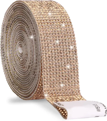 Vista 17 de Cinta de cristal autoadhesiva, calcomanías de diamantes de imitación para envoltura de regalos, manualidades, proyectos de decoración, bodas Negro