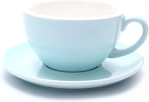 Vista 8 de Coffeezone - Taza de café con platillo de libre servicio, pequeña, para capuchino y café expreso doble, tazas de café de cerámica para cafetería