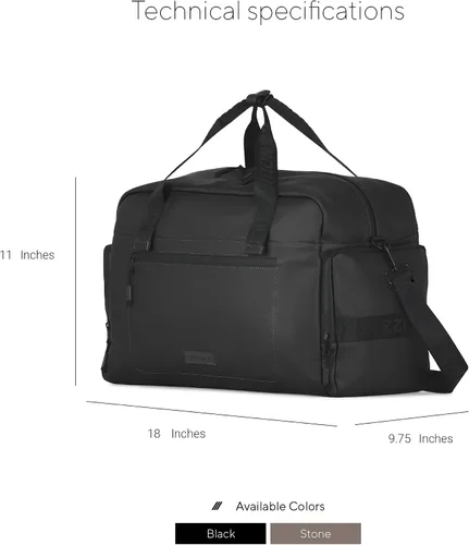 Vista 6 de EDITION22 Vision Collection Duffle Bag for Men, Women, and Teens, Recycled PU Crossbody Bag with Laptop Sleeve and Shoe Pocket for Gym and Travel