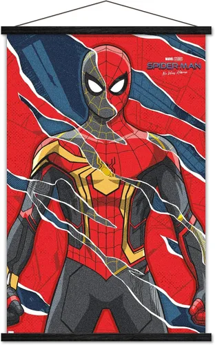 Vista 8 de Trends International Marvel Spider-Man: No Way Home - Póster de pared triturado, 22.4 pulgadas de largo x 14.7 pulgadas, versión enmarcada en madera