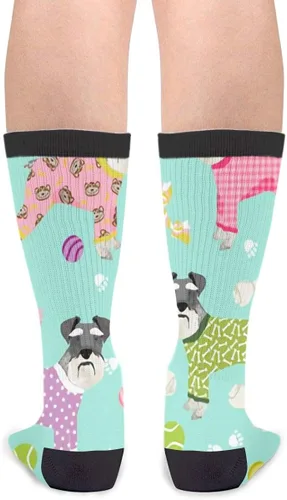 Vista 2 de YISHOW Calcetines unisex novedosos y divertidos, para regalo, Blanco