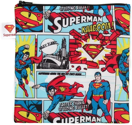 Vista 23 de Bumkins - Bolsas reutilizables para snacks, para almuerzo escolar de niños y porciones para adultos, tela lavable, bolsa con cierre de tela
