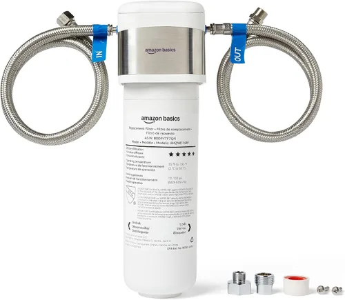 Vista 6 de Amazon Basics Cartucho de filtro de repuesto para filtro de agua debajo del fregadero, certificado NSF/ANSI 42 y 372, vida útil 1 año, 11,000