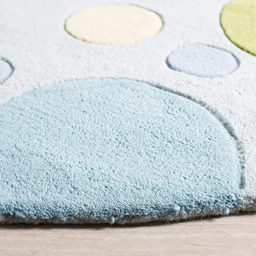 Vista 2 de SAFAVIEH Soho Collection - Alfombra decorativa de 3 pies 6 pulgadas x 5 pies 6 pulgadas, azul y multicolor, lana hecha a mano, ideal para zonas