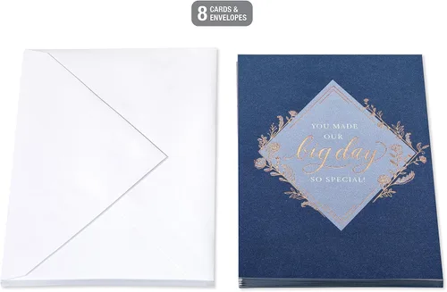 Vista 4 de American Greetings Tarjetas de agradecimiento de boda, mucho más maravillosas (8 unidades)