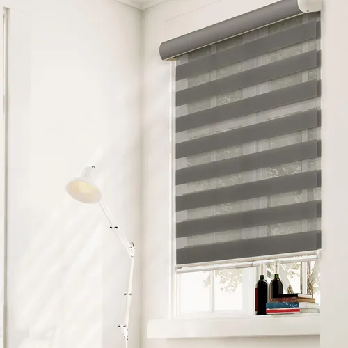 Vista 10 de CHICOLOGY - Sombras de cebra sin varillas para uso diario, tratamiento de doble capa para ventana de filtrado de luz, ideal para niños y perfecto
