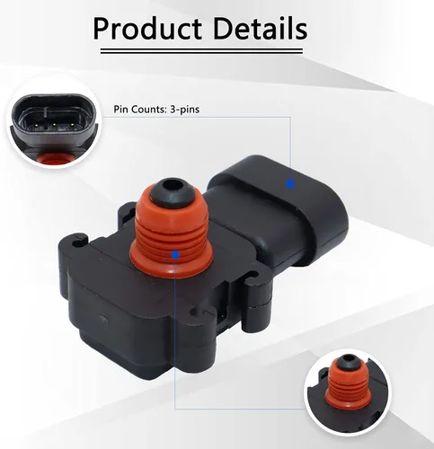 Vista 3 de Sensor de Presión Absoluta del Colector MAP 213-796 12614973 16187556 Compatible con Chevy Chevrolet Buick Lesabre GMC GM Cadillac Saturn Oldsmobile