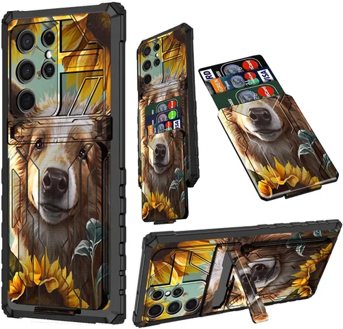Vista 16 de Funda para Samsung A13 5G, Galaxy A13 5G con tarjetero desmontable atril resistente a prueba de golpes funda protectora para Samsung Galaxy A13 Gato