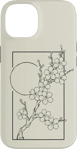 Vista 4 de iPhone 16 Japanese Graphic Cherry Blossom with Sun Case