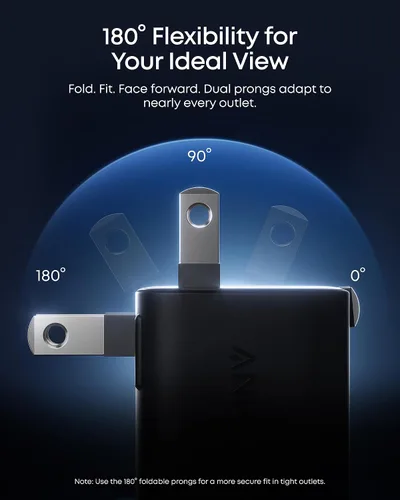 Vista 8 de Anker Cargador de pantalla inteligente nano, cargador rápido USB C máximo Negro
