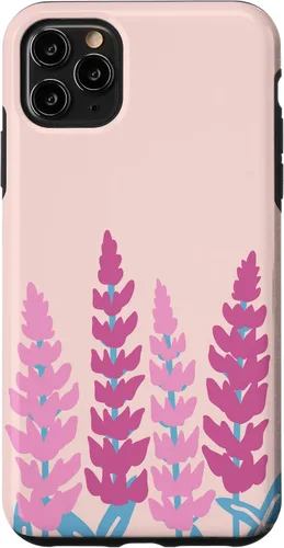 Vista 11 de iPhone 14 Lindo altramuz polyphyllus flor púrpura planta floral para mujeres caso